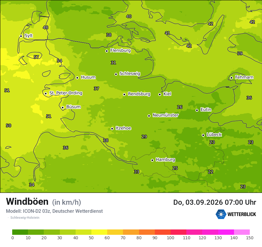 Maximale Windböen