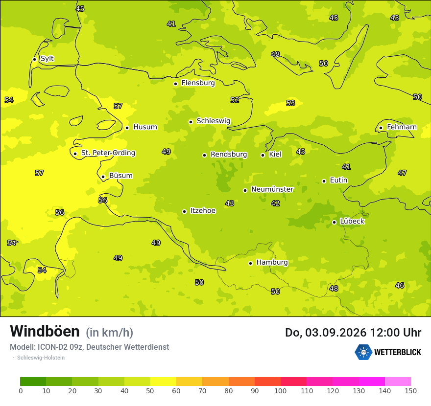 Maximale Windböen