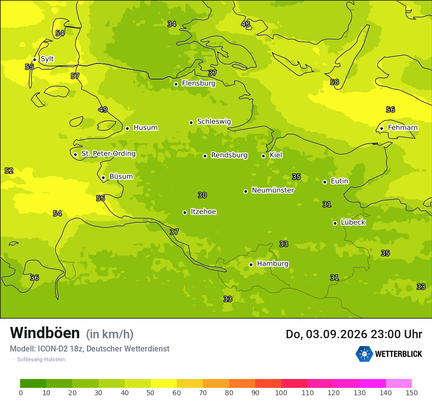 Maximale Windböen