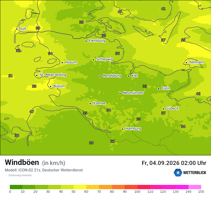 Maximale Windböen