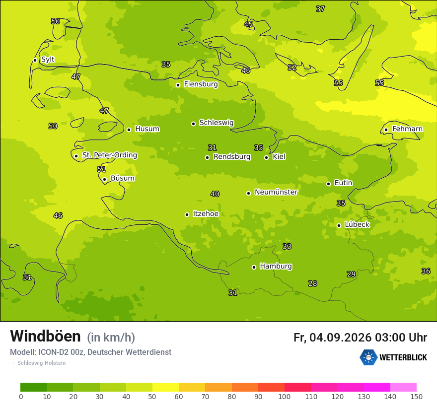 Maximale Windböen
