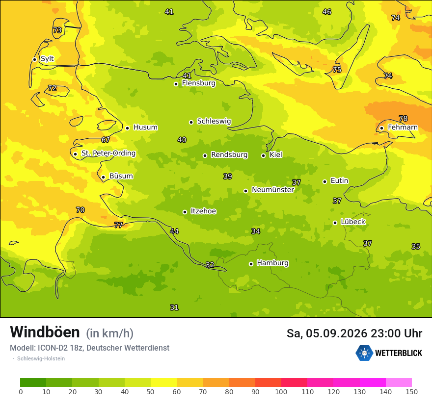 Maximale Windböen