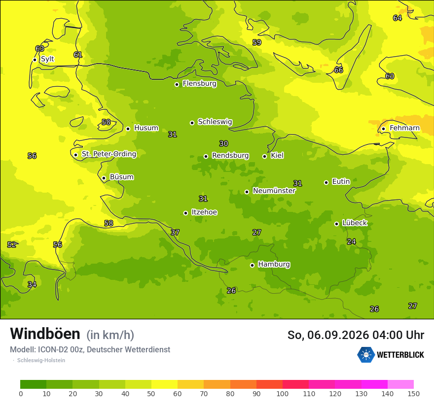 Maximale Windböen