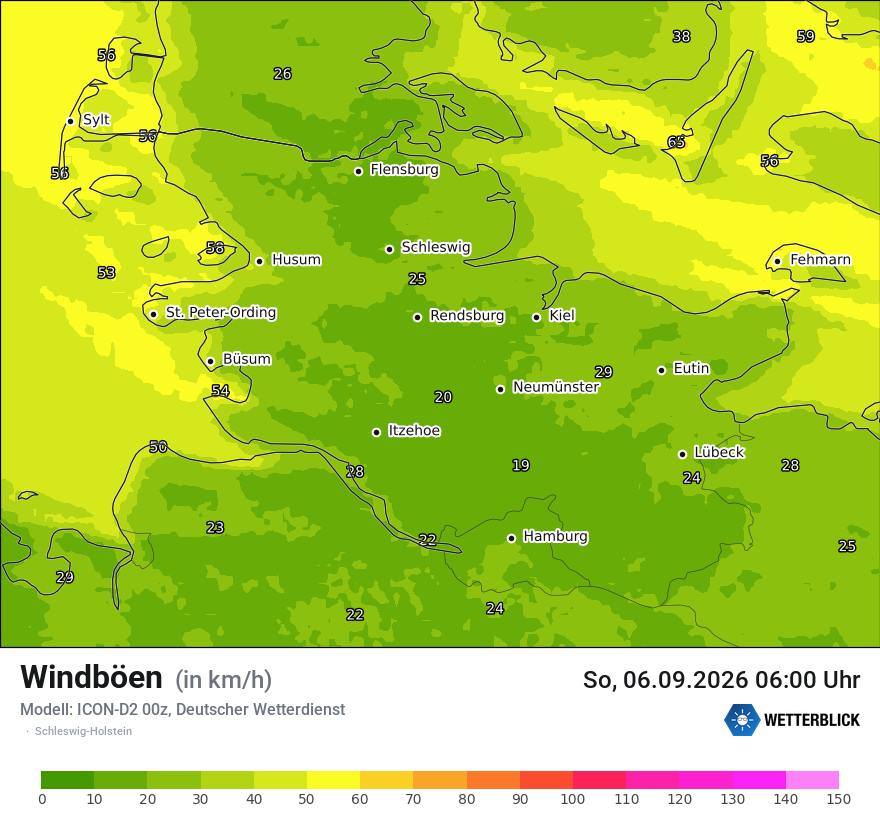Maximale Windböen