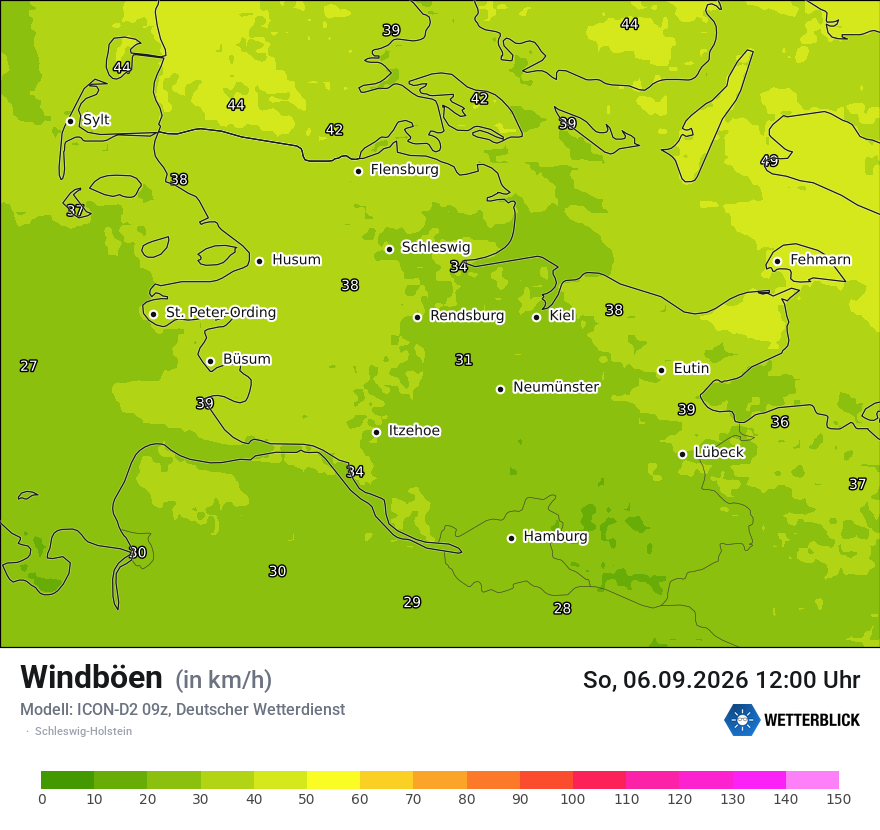 Maximale Windböen