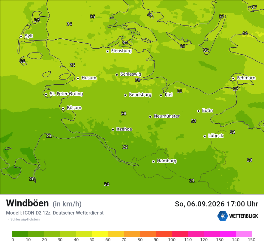Maximale Windböen