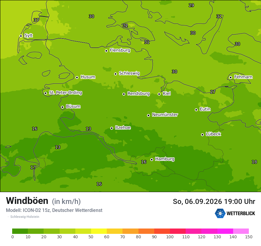 Maximale Windböen