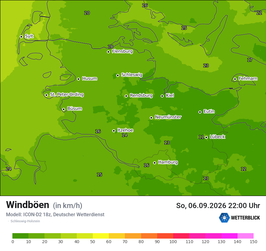 Maximale Windböen