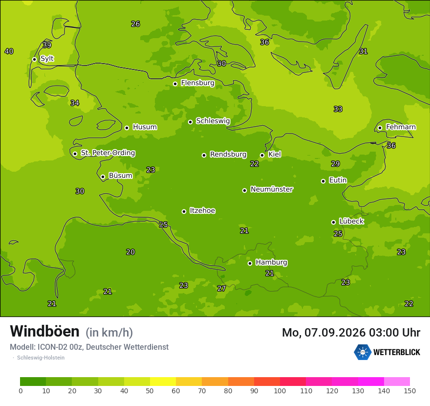 Maximale Windböen