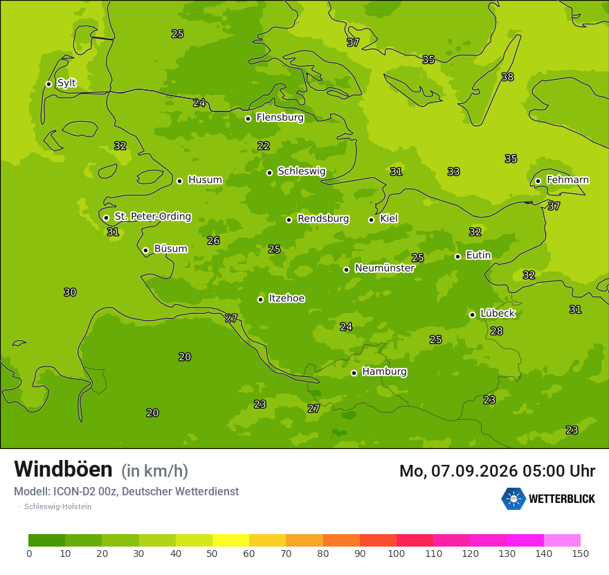 Maximale Windböen