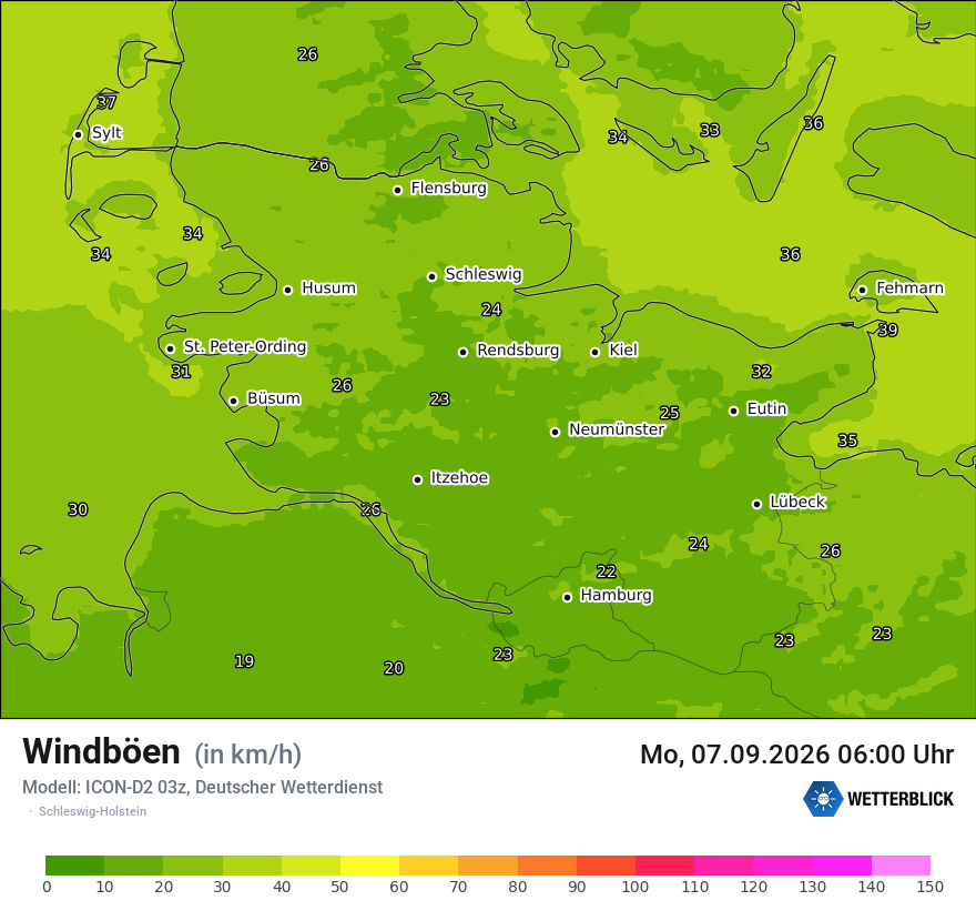 Maximale Windböen