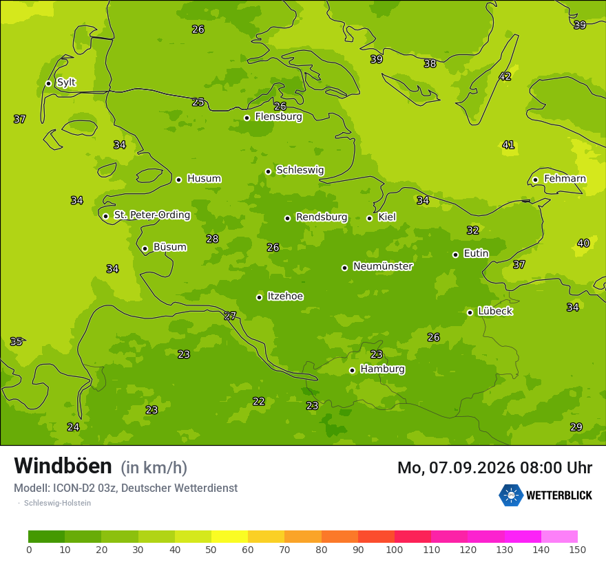 Maximale Windböen