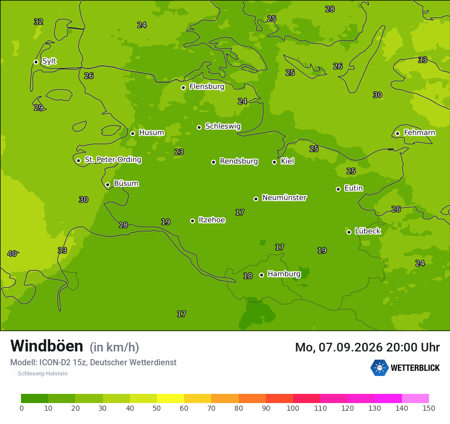 Maximale Windböen