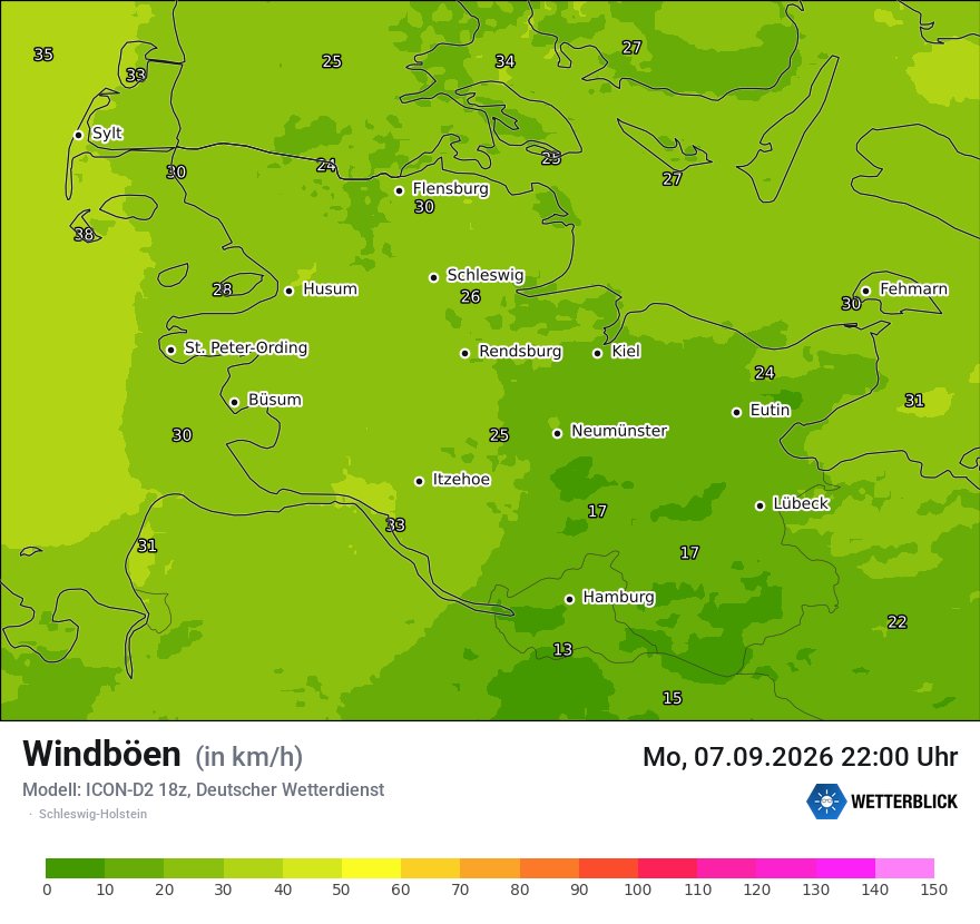 Maximale Windböen
