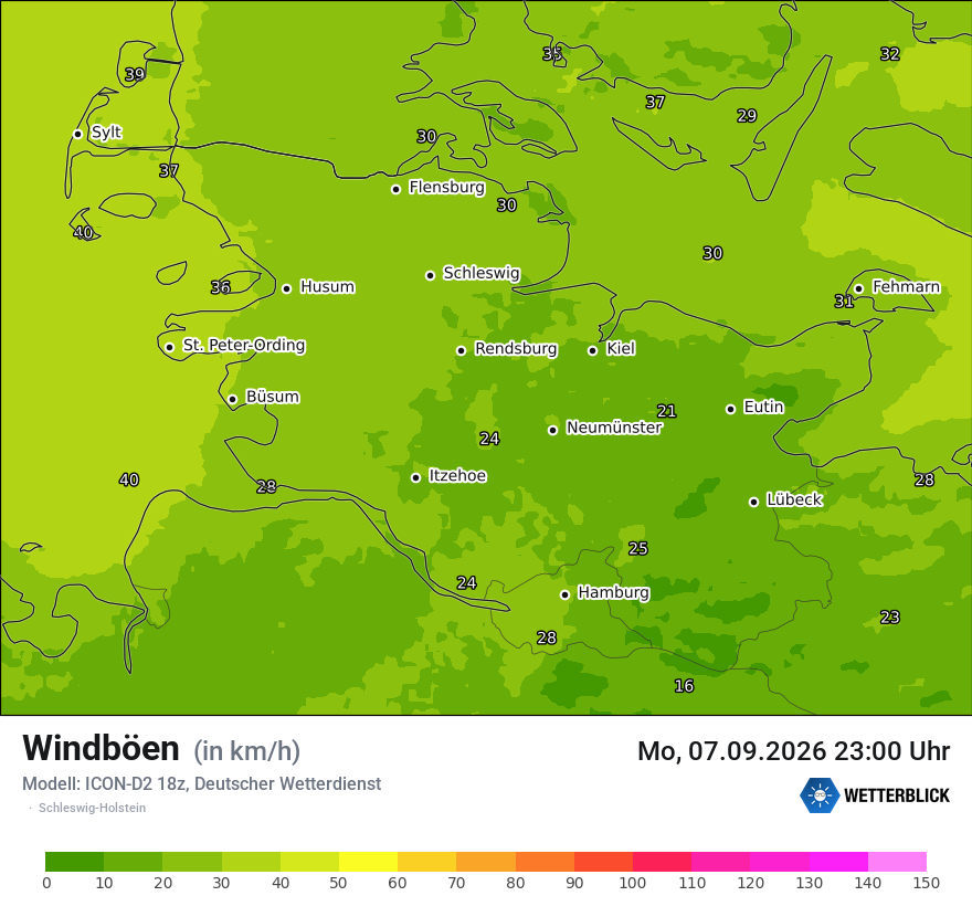 Maximale Windböen