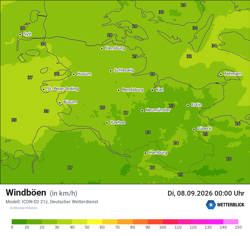 Maximale Windböen