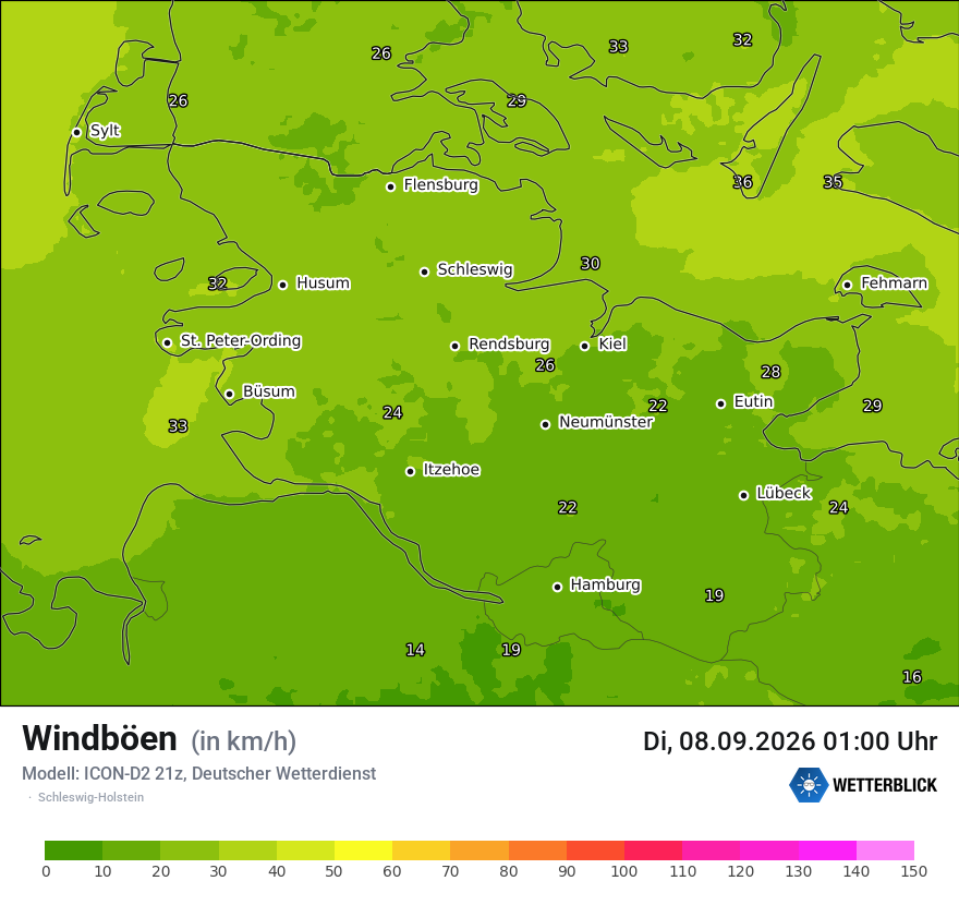 Maximale Windböen