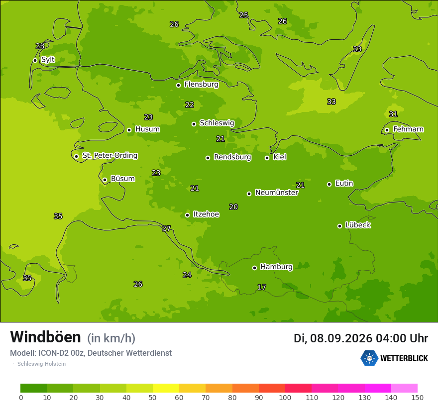Maximale Windböen