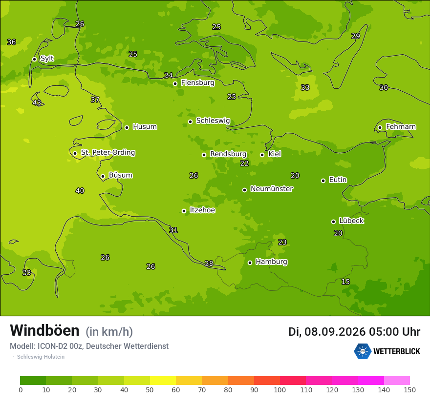 Maximale Windböen