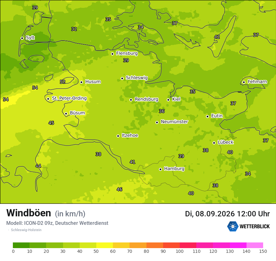 Maximale Windböen