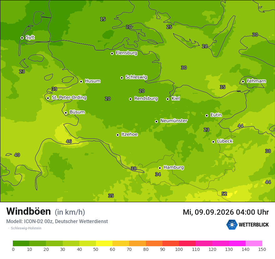 Maximale Windböen