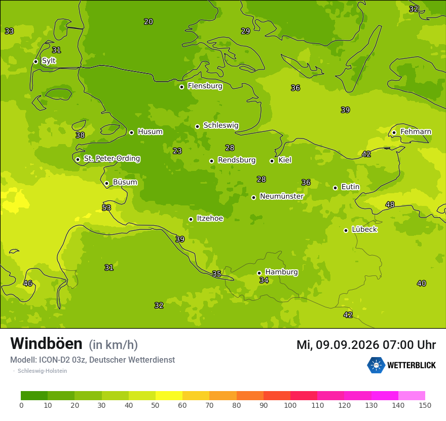 Maximale Windböen