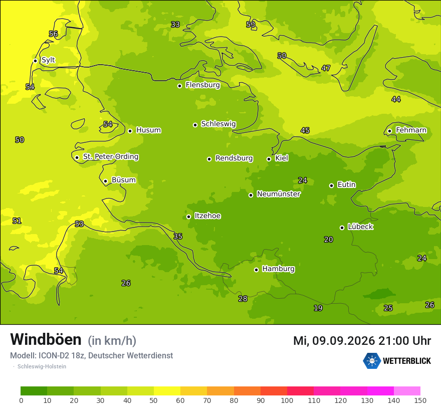Maximale Windböen