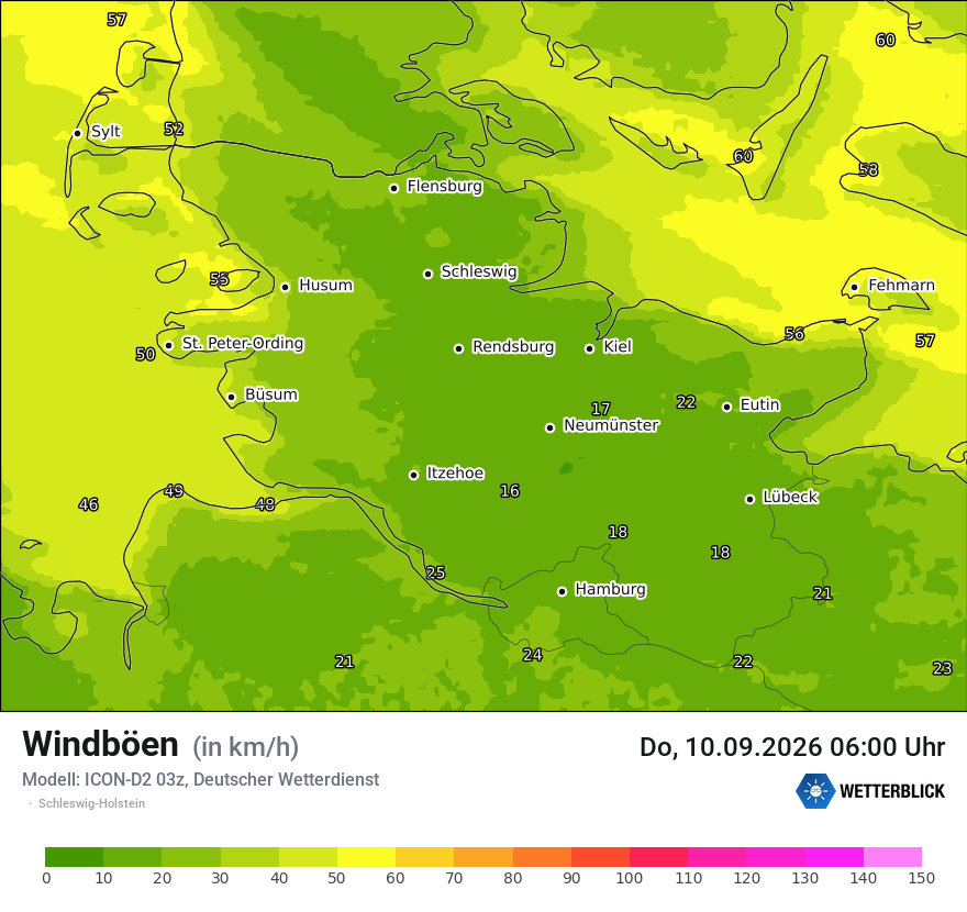 Maximale Windböen