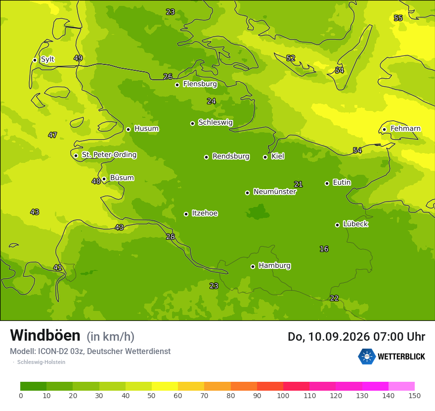 Maximale Windböen