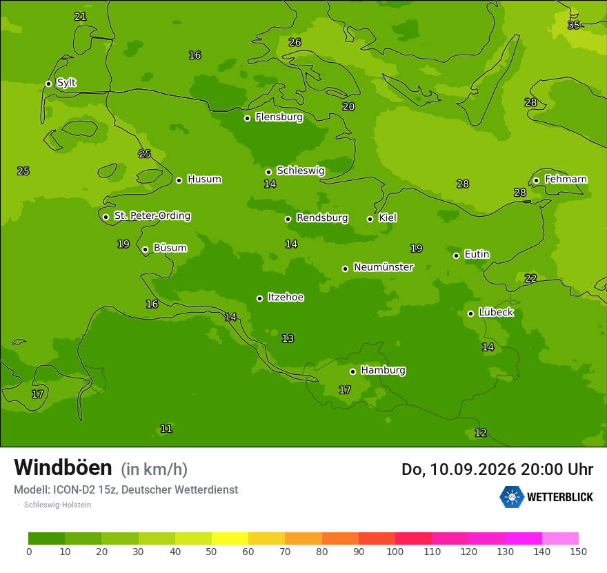 Maximale Windböen