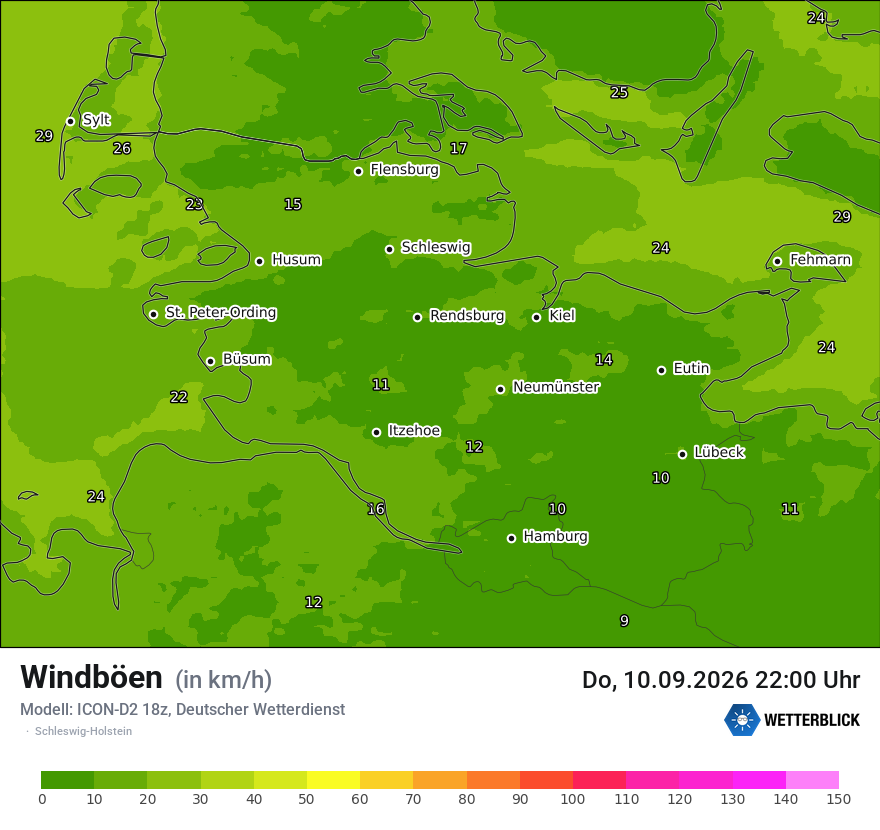 Maximale Windböen
