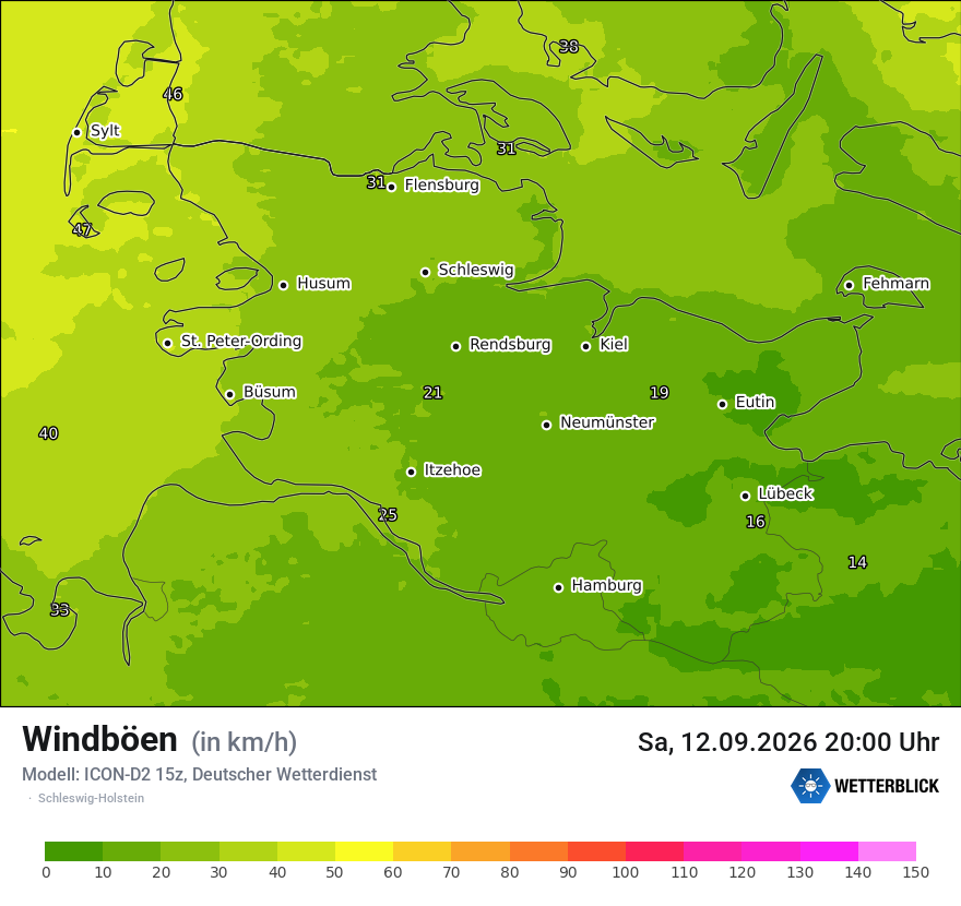 Maximale Windböen