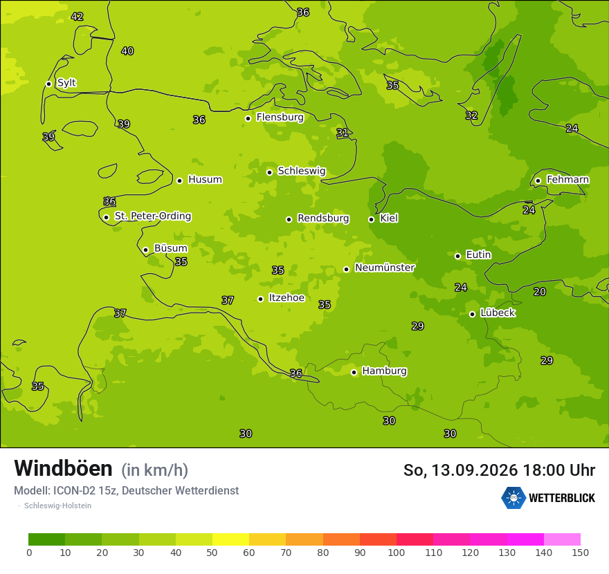 Maximale Windböen