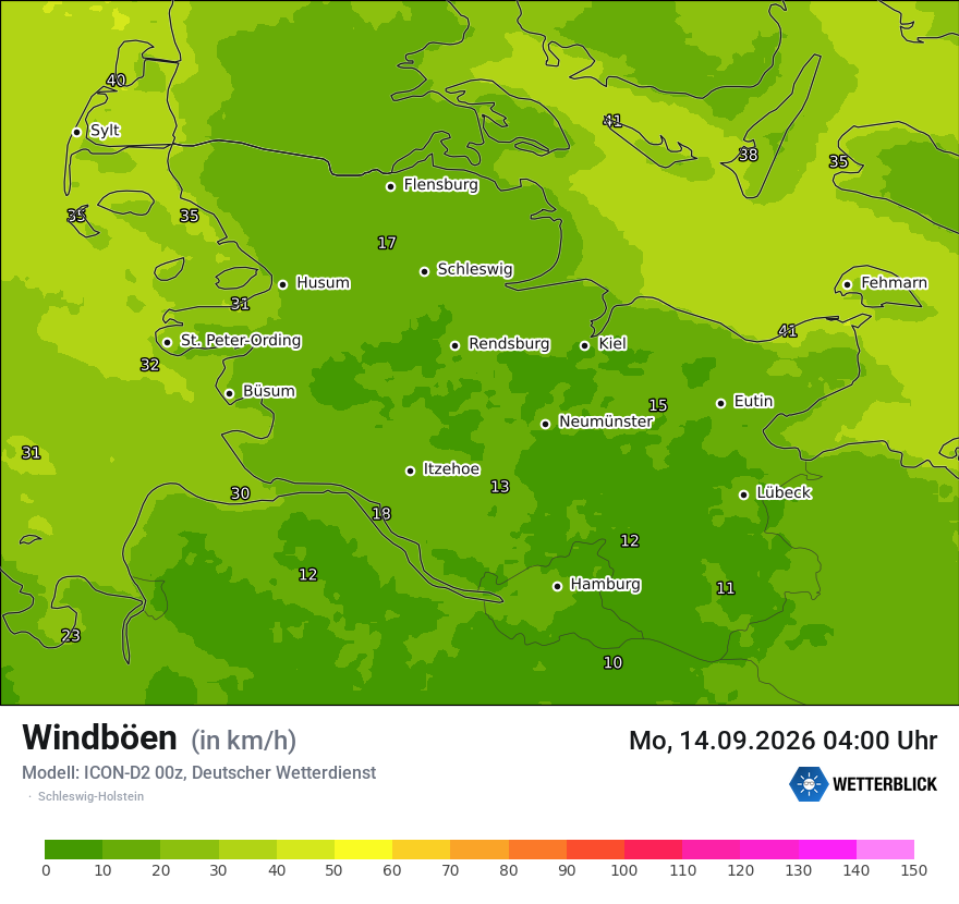 Maximale Windböen