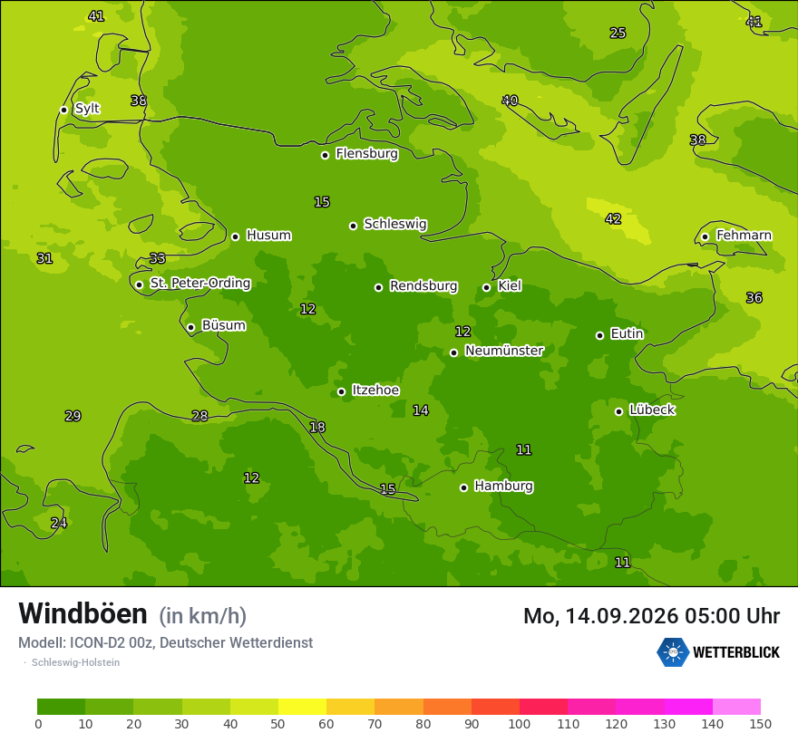 Maximale Windböen