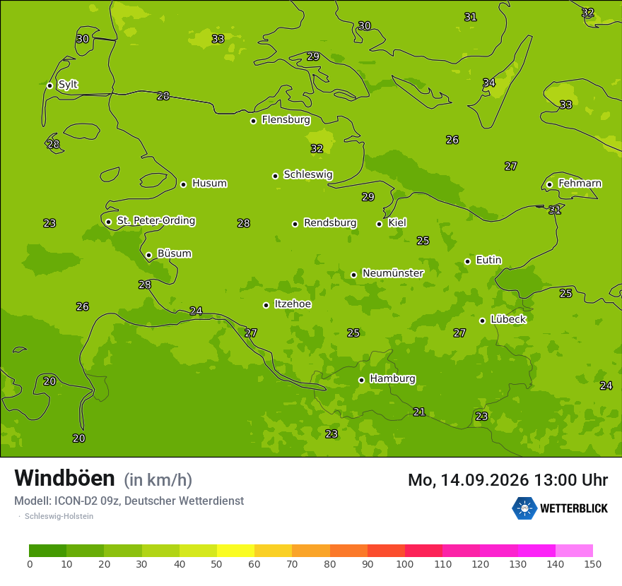 Maximale Windböen