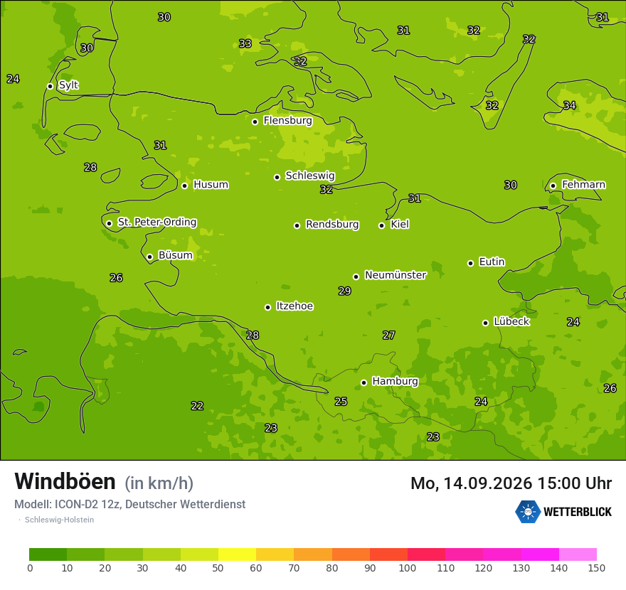 Maximale Windböen