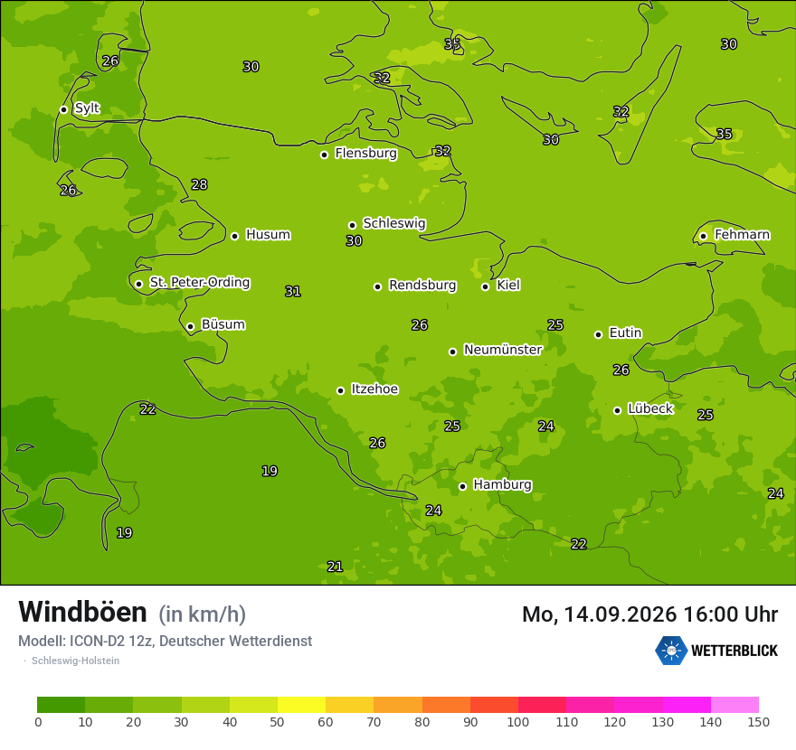 Maximale Windböen