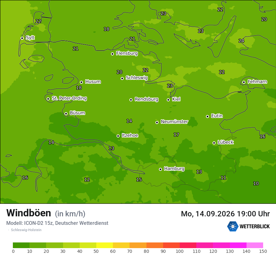 Maximale Windböen