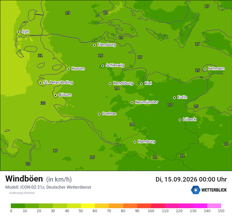 Maximale Windböen