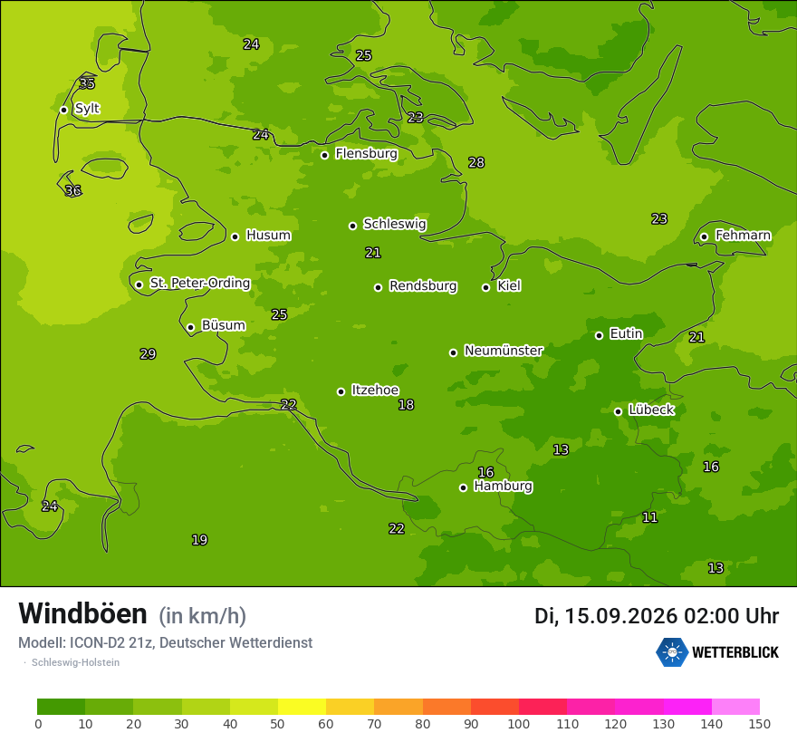 Maximale Windböen