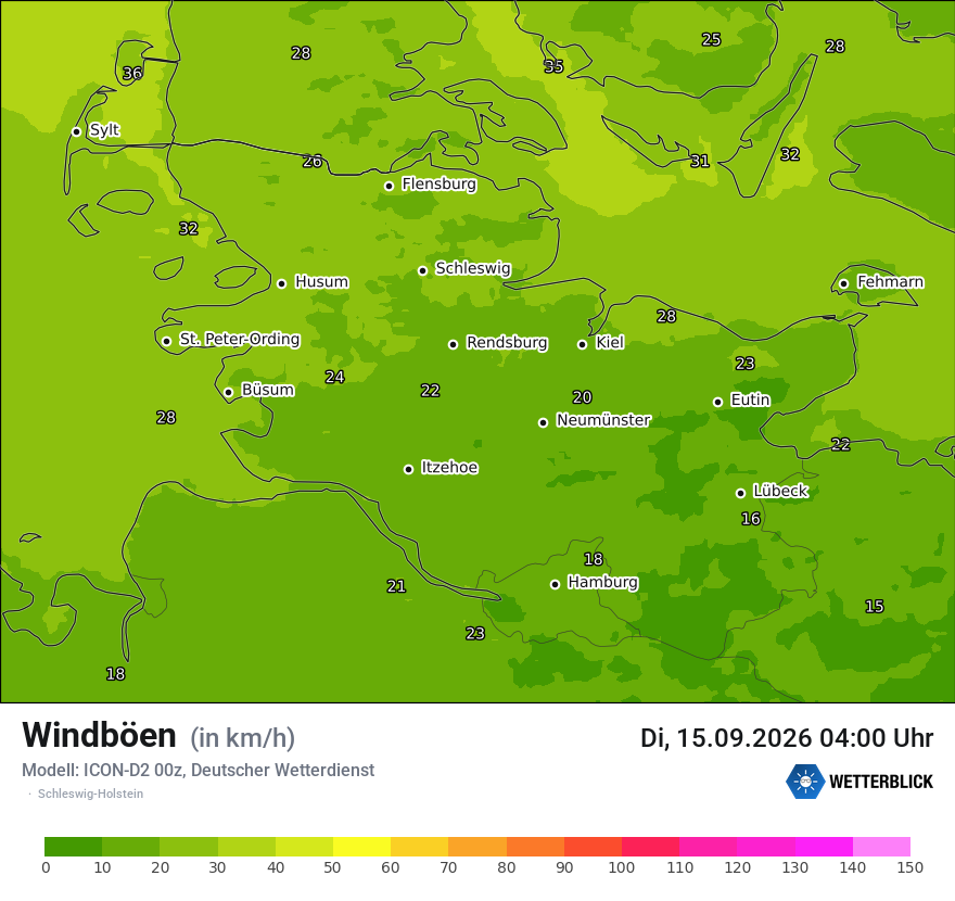 Maximale Windböen