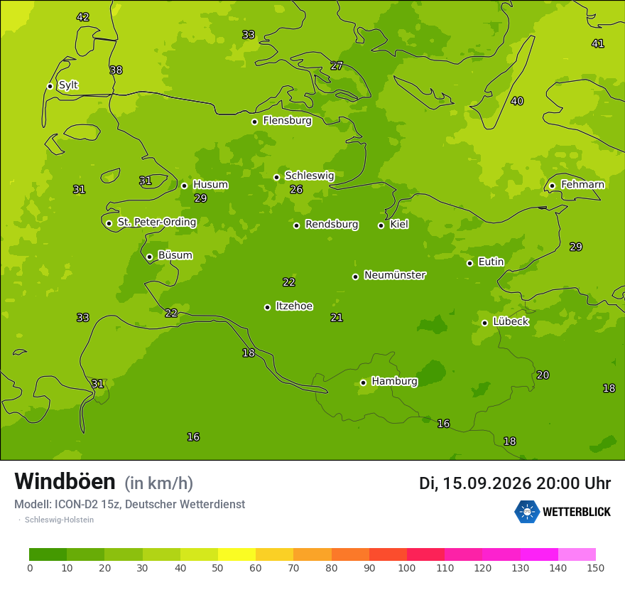 Maximale Windböen