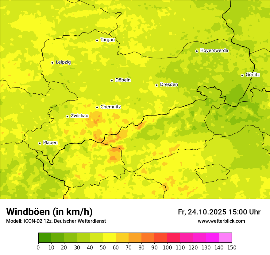 Modellkarten Windgeschwindigkeit