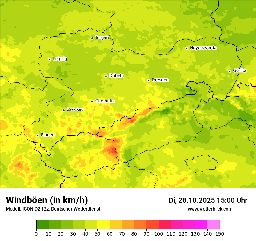 Modellkarten Windgeschwindigkeit Modellkarten Windgeschwindigkeit
