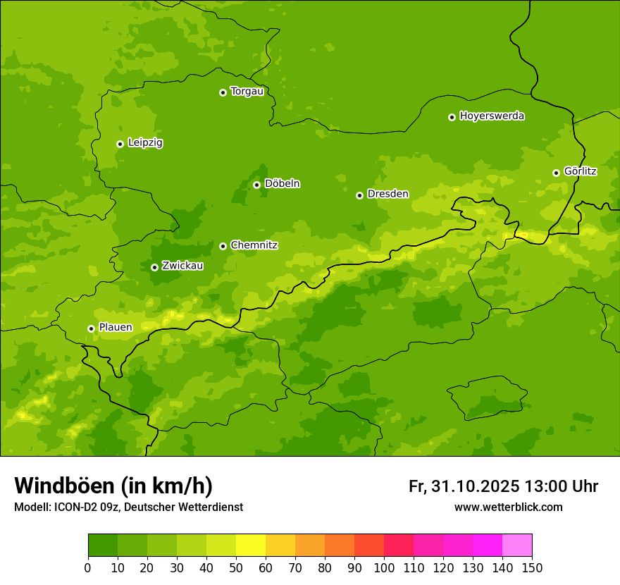 Modellkarten Windgeschwindigkeit Modellkarten Windgeschwindigkeit