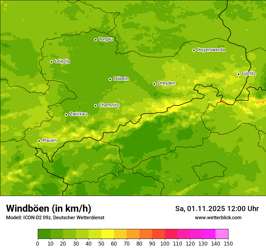 Modellkarten Windgeschwindigkeit Modellkarten Windgeschwindigkeit