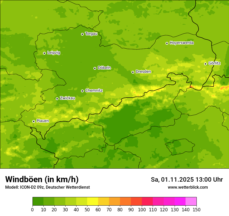 Modellkarten Windgeschwindigkeit Modellkarten Windgeschwindigkeit