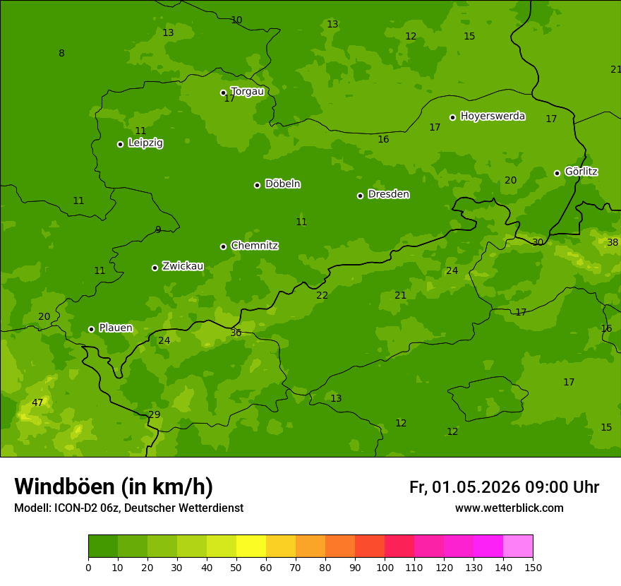 Maximale Windböen