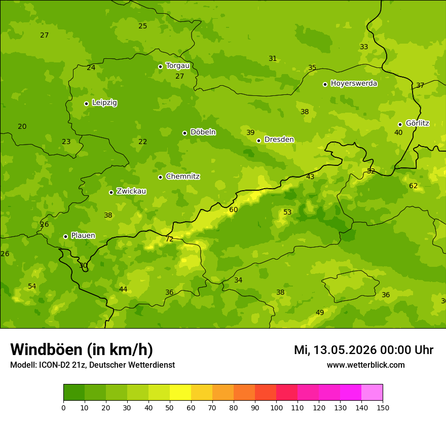 Maximale Windböen
